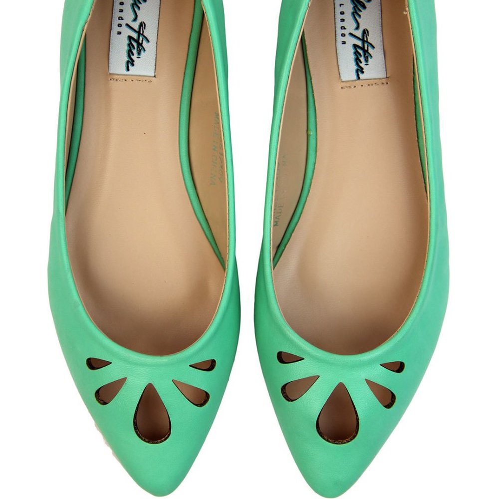 Pointy Toe Retro Pinup Ballet Flats Collectif Lulu Hun London Lidia MINT 8 NWT - Picture 3 of 14